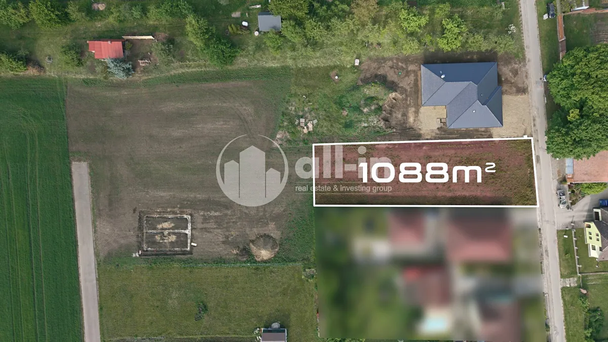 Prodej stavebního pozemku 1088 m²